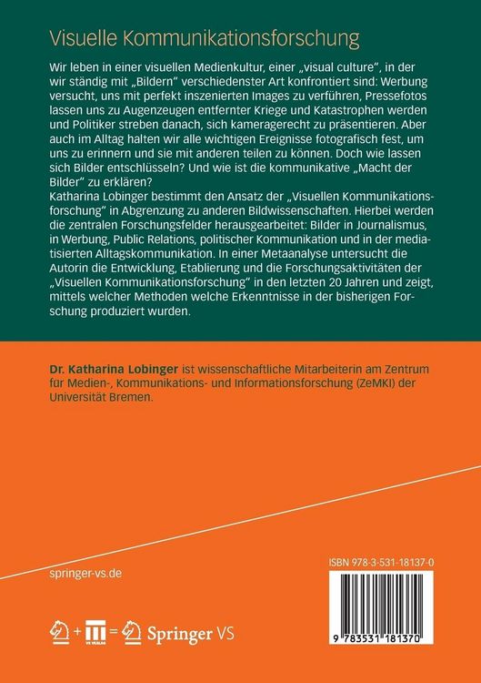 Produktbild: Visuelle Kommunikationsforschung