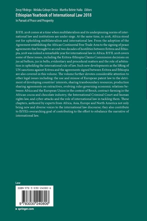 Produktbild: Ethiopian Yearbook of International Law 2018