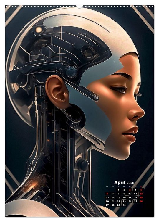 Produktbild: Anmutige Roboter (hochwertiger Premium Wandkalender 2026 DIN A2 hoch), Kunstdruck in Hochglanz