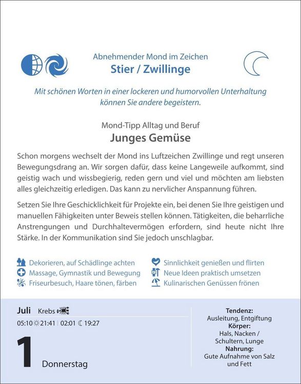 Produktbild: Leben mit dem Mond Tagesabrei&szlig;kalender 2027 - Praktische Tipps Tag f&uuml;r Tag