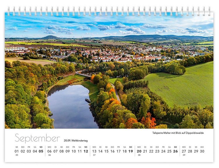 Produktbild: Kalender Sachsen von oben kompakt 2027