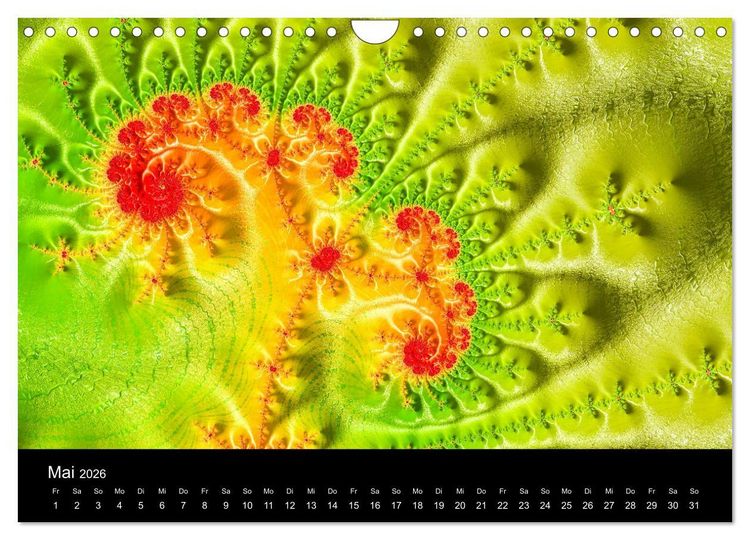 Produktbild: Fraktale - Farben - Formen 2026 (Wandkalender 2026 DIN A4 quer), CALVENDO Monatskalender