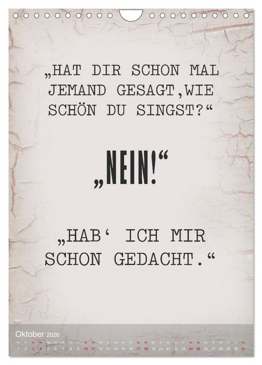Produktbild: Ziemlich schlecht gelaunt (Wandkalender 2026 DIN A4 hoch), CALVENDO Monatskalender