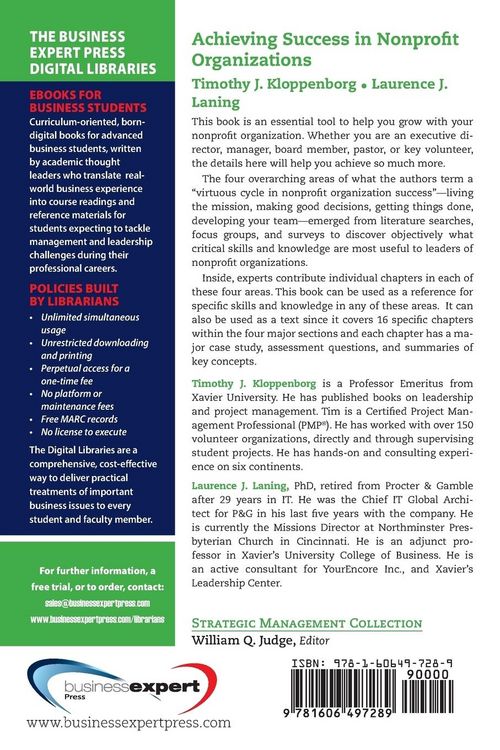 Produktbild: Achieving Success in Nonprofit Organizations