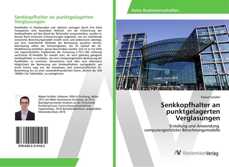Produktbild: Senkkopfhalter an punktgelagerten Verglasungen