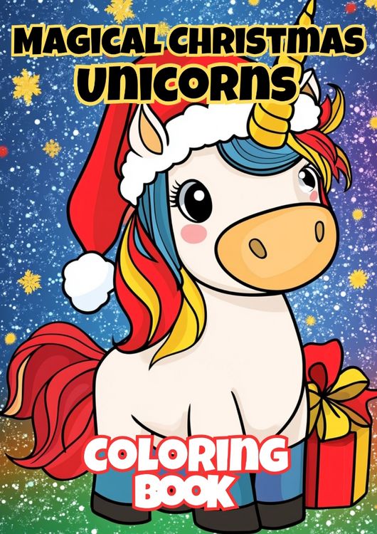 Produktbild: Magical Christmas Unicorns Coloring Book
