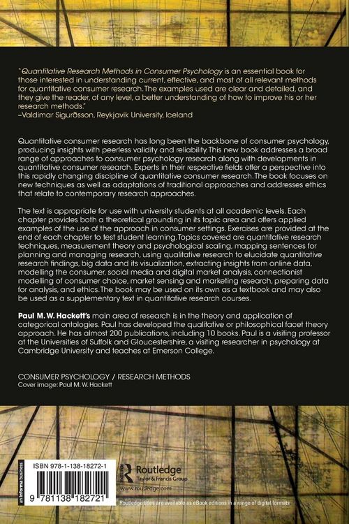 Produktbild: Quantitative Research Methods in Consumer Psychology