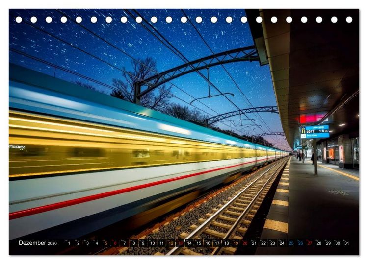 Produktbild: Z&uuml;ge in Bewegung (Tischkalender 2026 DIN A5 quer), CALVENDO Monatskalender