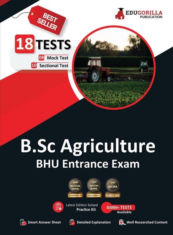 Produktbild: EduGorilla B.Sc Agriculture Entrance Exam 2023 (BHU) - 8 Mock Tests and 10 Sectional Tests (1900 Solved Objective Questions) with Free Access to Onlin