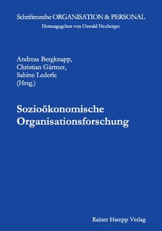 Produktbild: Sozio&ouml;konomische Organisationsforschung