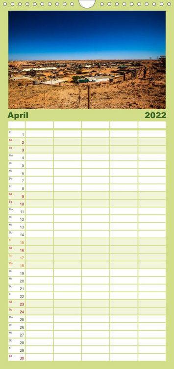 Produktbild: Outback Life - Australien - Familienplaner hoch (Wandkalender 2022 , 21 cm x 45 cm, hoch)