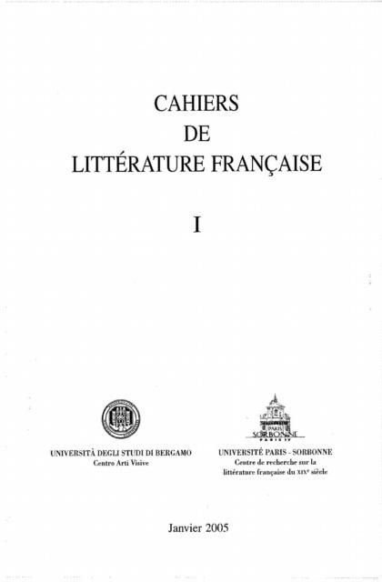 Produktbild: Cahiers de litterature francaise t.1
