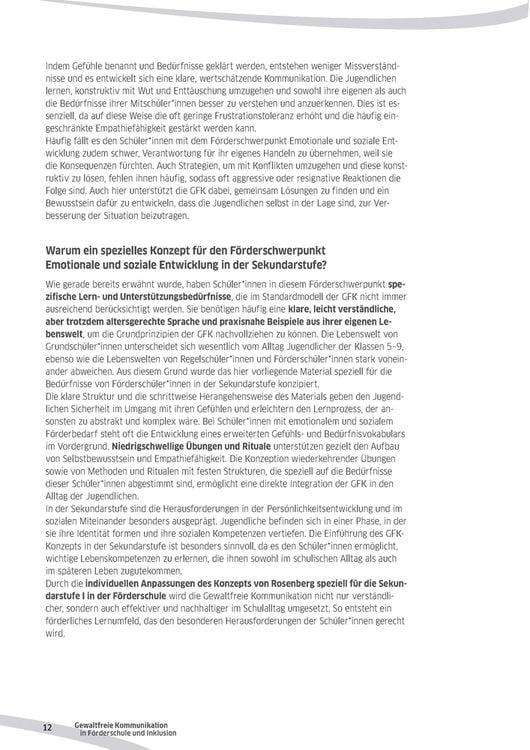 Produktbild: Gewaltfreie Kommunikation in F&ouml;rderschule und Inklusion
