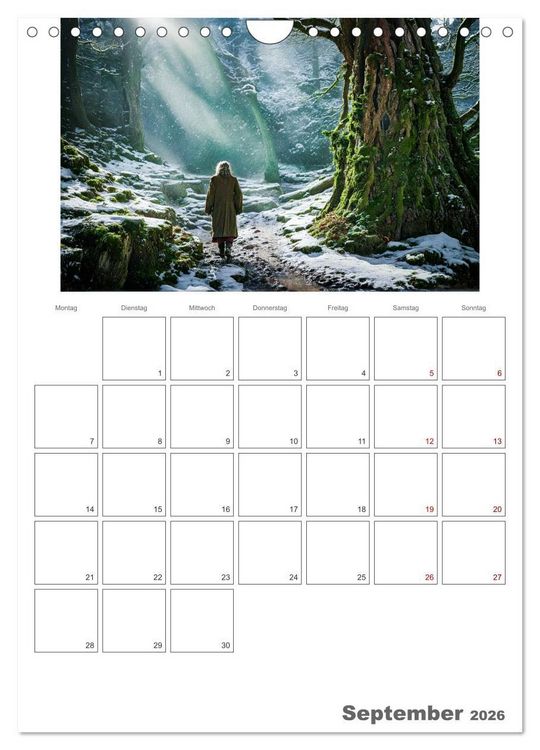 Produktbild: Der Zauberwald Eine geheimnisvolle Reise (Wandkalender 2026 DIN A4 hoch), CALVENDO Monatskalender