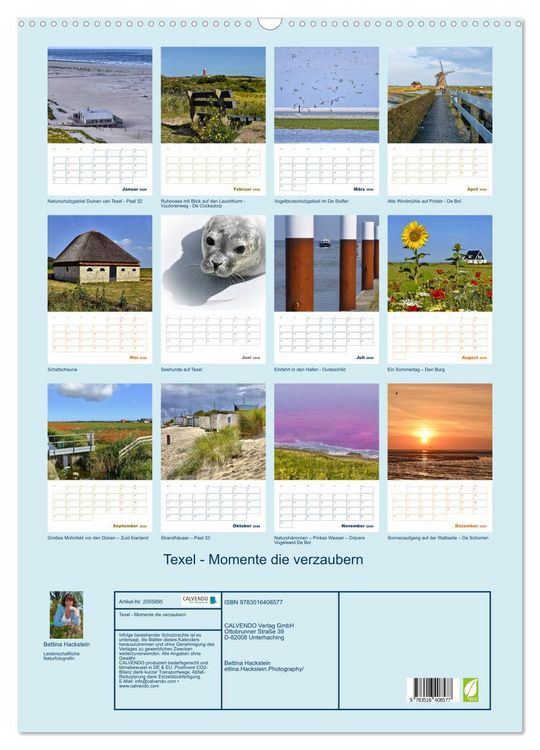 Produktbild: Texel - Momente die verzaubern (Wandkalender 2026 DIN A2 hoch), CALVENDO Monatskalender