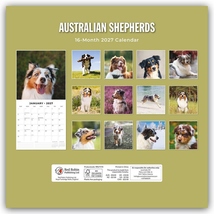 Produktbild: Australian Shepherds &ndash; Australian Shepherd 2027 &ndash; 16-Monatskalender