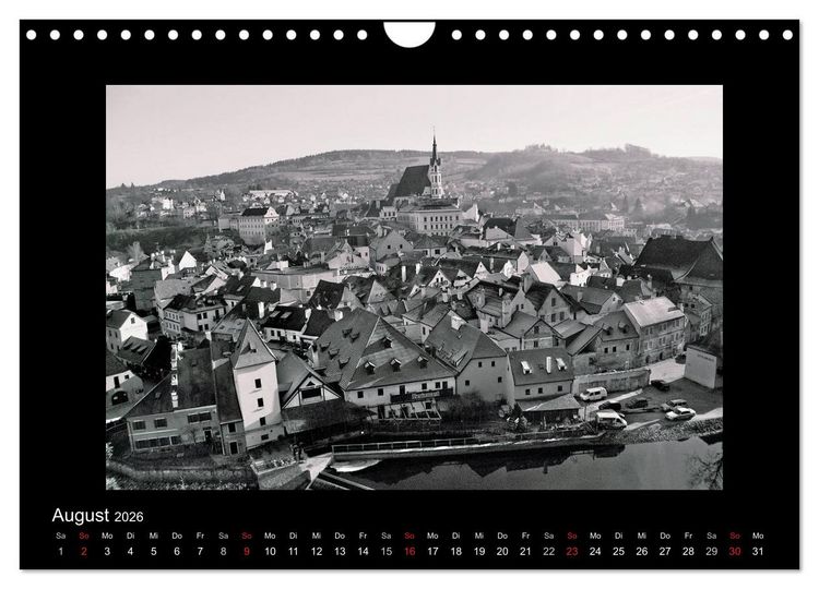 Produktbild: Sch&ouml;nheit an der Moldau - Cesky Krumlov (Wandkalender 2026 DIN A4 quer), CALVENDO Monatskalender
