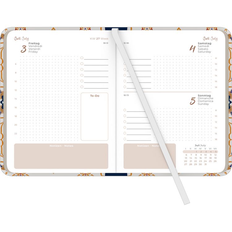 Daily Journal Oriental 2026 - Taschen-Kalender A6 - Elefant - Day By Day - 352 Seiten - Notiz-Buch - Alpha Edition