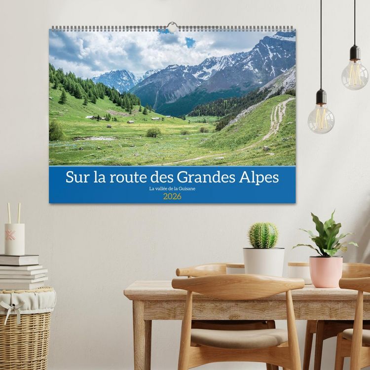 Produktbild: Sur la route des Grandes Alpes, la vall&eacute;e de la Guisane (Calendrier mural 2026 DIN A2 vertical), CALVENDO calendrier mensuel