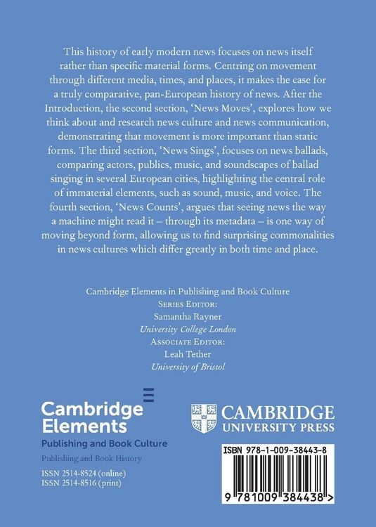 Produktbild: Communicating the News in Early Modern Europe