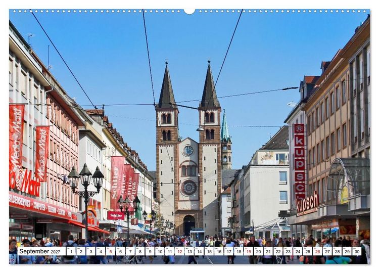 Produktbild: W&uuml;rzburg Idylle am Main (Wandkalender 2027 DIN A2 quer), CALVENDO Monatskalender