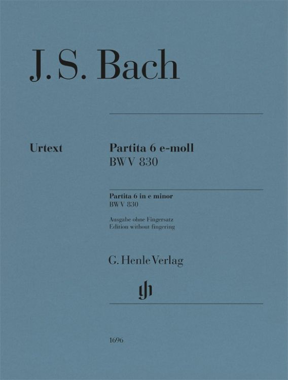 Produktbild: Johann Sebastian Bach - Partita Nr. 6 e-moll BWV 830