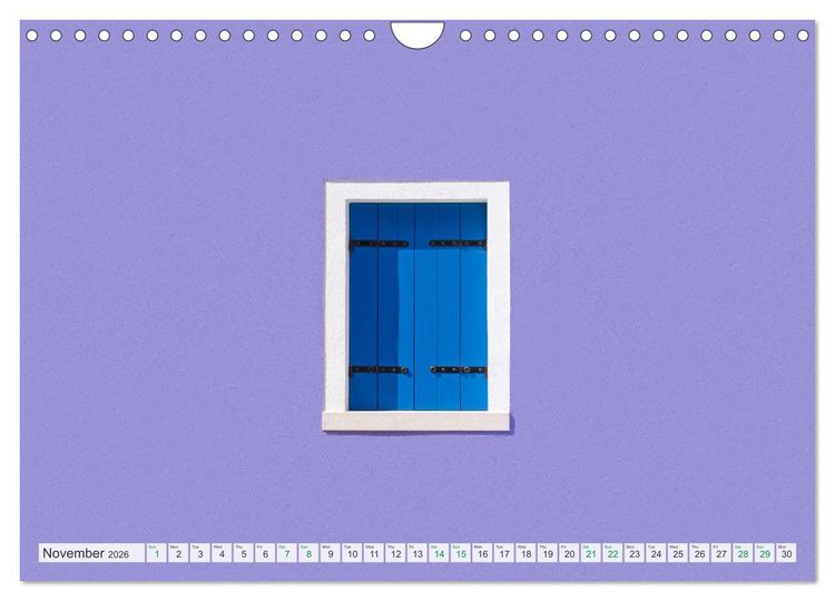 Produktbild: Burano and Minimalism (Wall Calendar 2026 DIN A4 landscape), CALVENDO 12 Month Wall Calendar