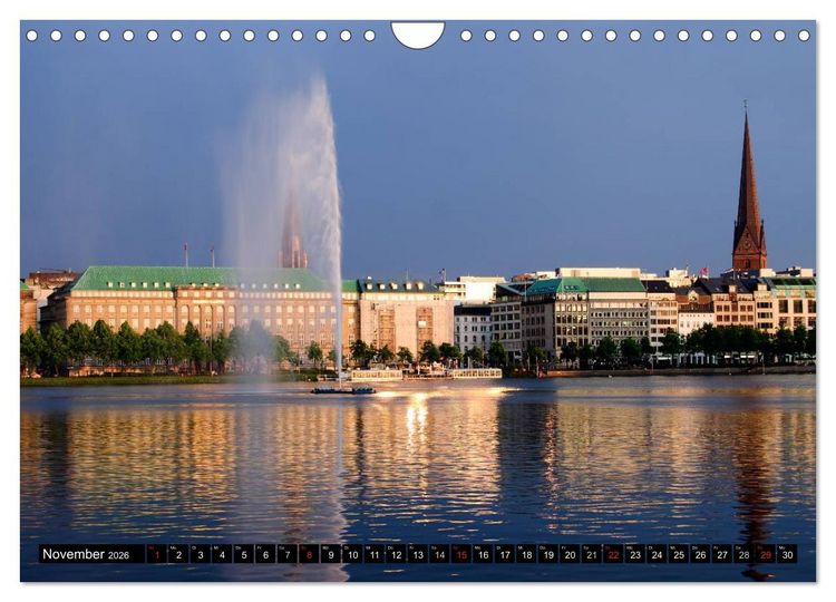 Produktbild: Hamburg - Alster (Wandkalender 2026 DIN A4 quer), CALVENDO Monatskalender