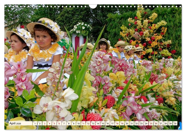 Produktbild: Blumenfest auf Madeira (Wandkalender 2026 DIN A3 quer), CALVENDO Monatskalender