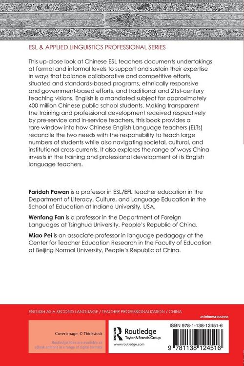 Produktbild: Teacher Training and Professional Development of Chinese English Language Teachers