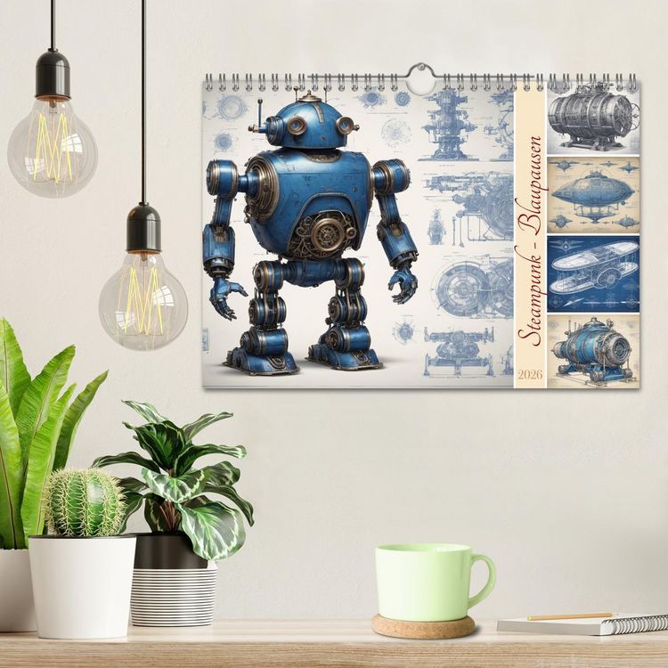 Produktbild: Steampunk - Blaupausen (Wandkalender 2026 DIN A4 quer), CALVENDO Monatskalender