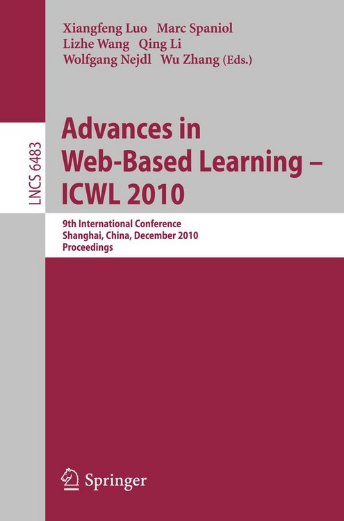 Produktbild: Advances in Web-Based Learning - ICWL 2010