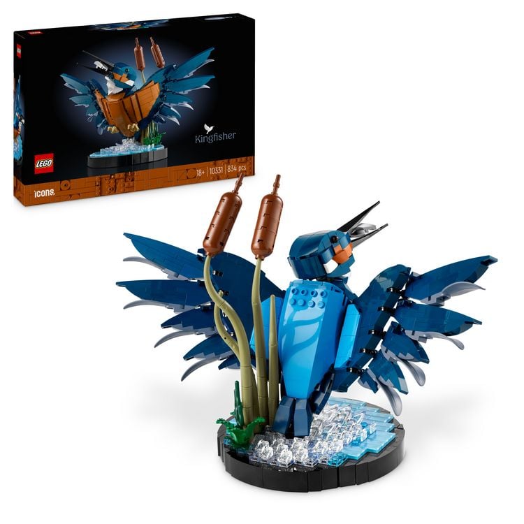 Produktbild: LEGO Icons 10331 Eisvogel, Vogel-Modell als Zimmer- oder B&uuml;ro-Deko