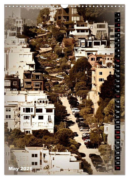 Produktbild: Lovely Town SAN FRANCISCO (Wall Calendar 2026 DIN A3 portrait), CALVENDO 12 Month Wall Calendar
