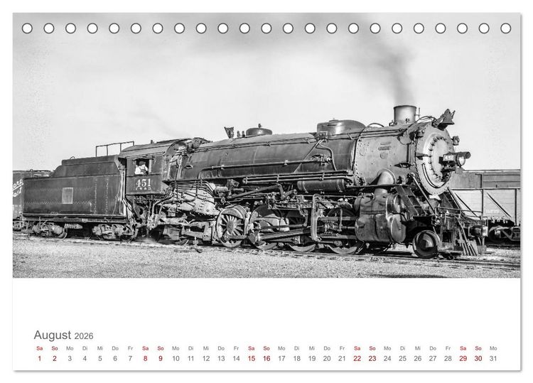 Produktbild: US-Dampflokomotiven (Tischkalender 2026 DIN A5 quer), CALVENDO Monatskalender