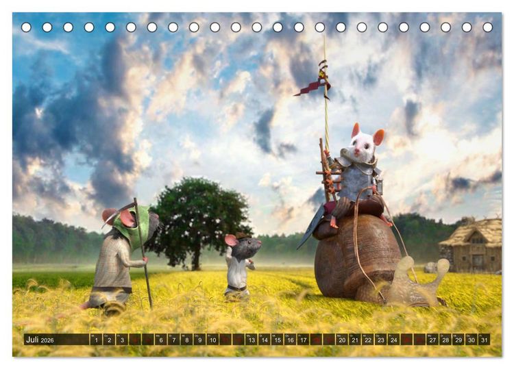 Produktbild: Ritter Mauseherz (Tischkalender 2026 DIN A5 quer), CALVENDO Monatskalender