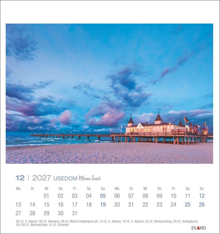 Produktbild: Usedom Postkartenkalender 2027 - Meine Insel