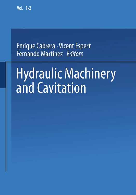 Produktbild: Hydraulic Machinery and Cavitation