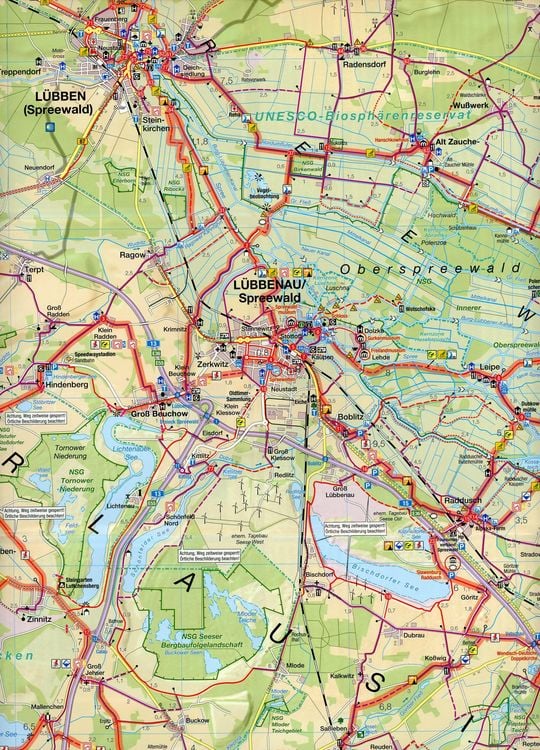 Produktbild: Fahrradkarte Spreewald