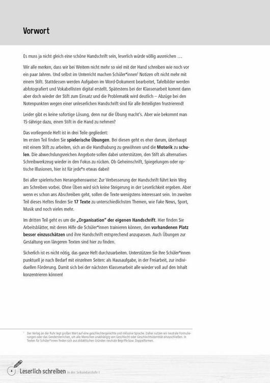 Produktbild: Leserlich schreiben in der Sekundarstufe I