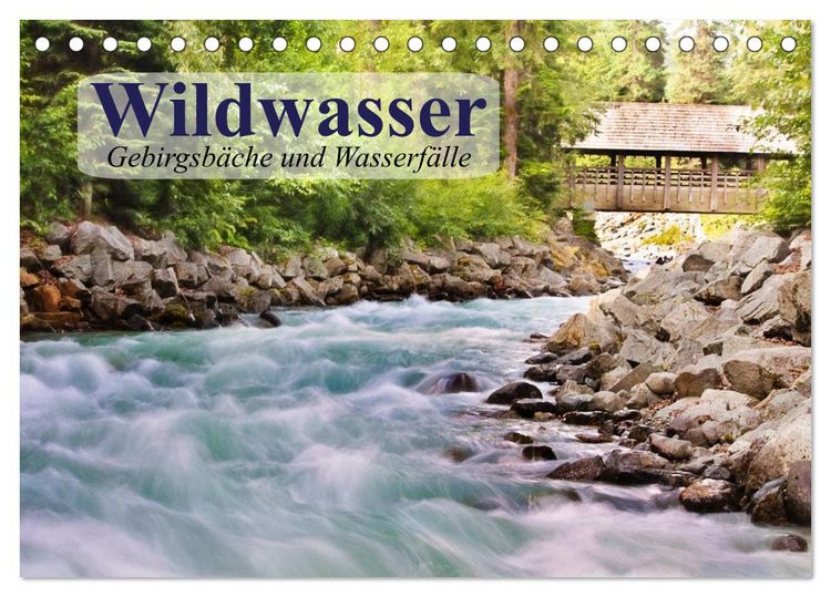 Produktbild: Wildwasser. Gebirgsb&auml;che und Wasserf&auml;lle (Tischkalender 2026 DIN A5 quer), CALVENDO Monatskalender