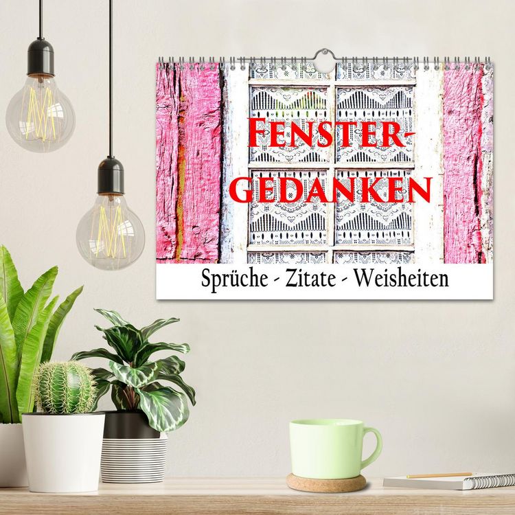 Produktbild: Fenster Gedanken (Wandkalender 2026 DIN A4 quer), CALVENDO Monatskalender