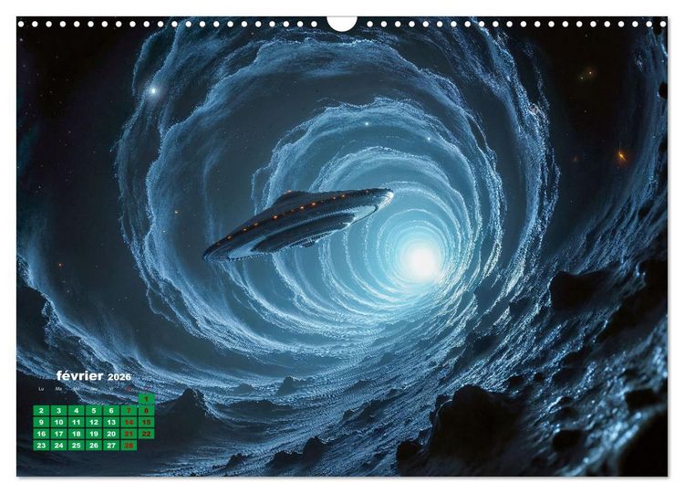 Produktbild: &Agrave; travers l'univers-L'incroyable voyage (Calendrier mural 2026 DIN A3 vertical), CALVENDO calendrier mensuel