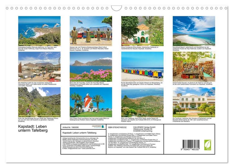 Produktbild: Kapstadt: Leben unterm Tafelberg (Wandkalender 2026 DIN A3 quer), CALVENDO Monatskalender