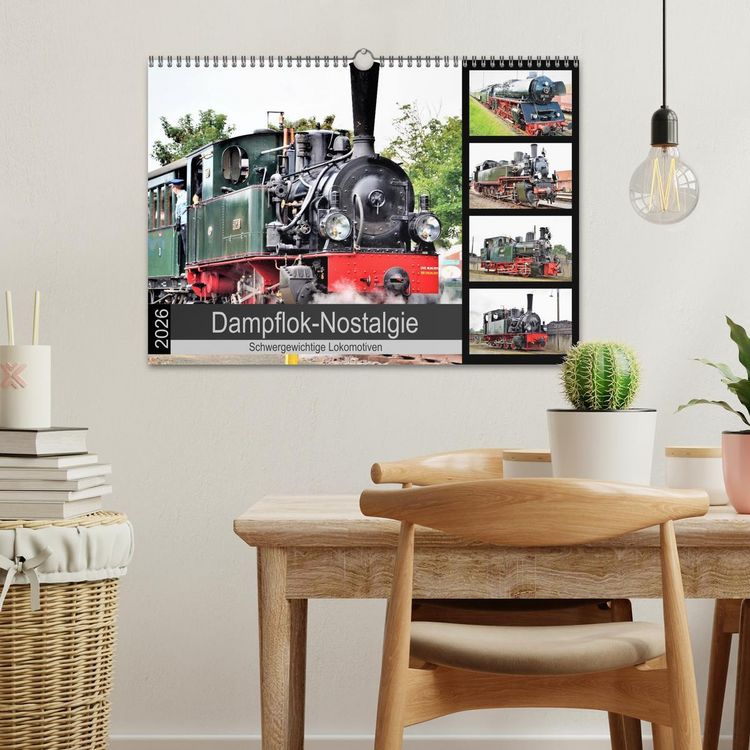 Produktbild: Dampflok-Nostalgie - 2026 schwergewichtige Lokomotiven (Wandkalender 2026 DIN A3 quer), CALVENDO Monatskalender