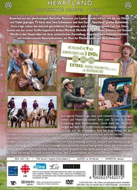Produktbild: Heartland - Paradies f&uuml;r Pferde - Staffel 10.1 [3 DVDs]