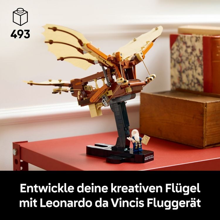 Produktbild: LEGO Icons Leonardo da Vincis Flugger&auml;t, Deko f&uuml;r Erwachsene 10363