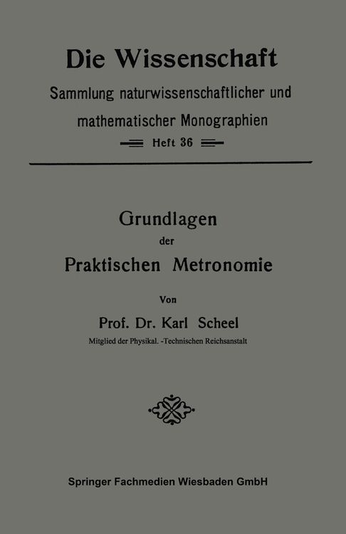 Produktbild: Grundlagen der Praktischen Metronomie