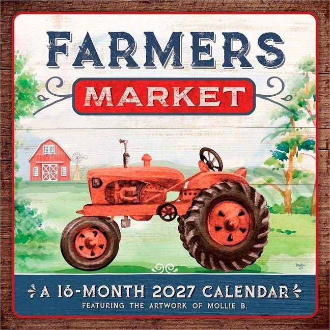 Produktbild: Farmer's Market 2027 12 X 24 Inch (Hanging) Monthly Square Wall Calendar Featuring the Artwork of Terri Morris Plastic-Free