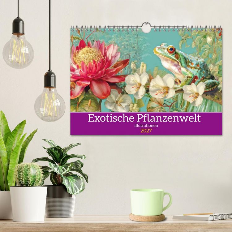 Produktbild: Exotische Pflanzenwelt - Illustrationen (Wandkalender 2027 DIN A4 quer), CALVENDO Monatskalender